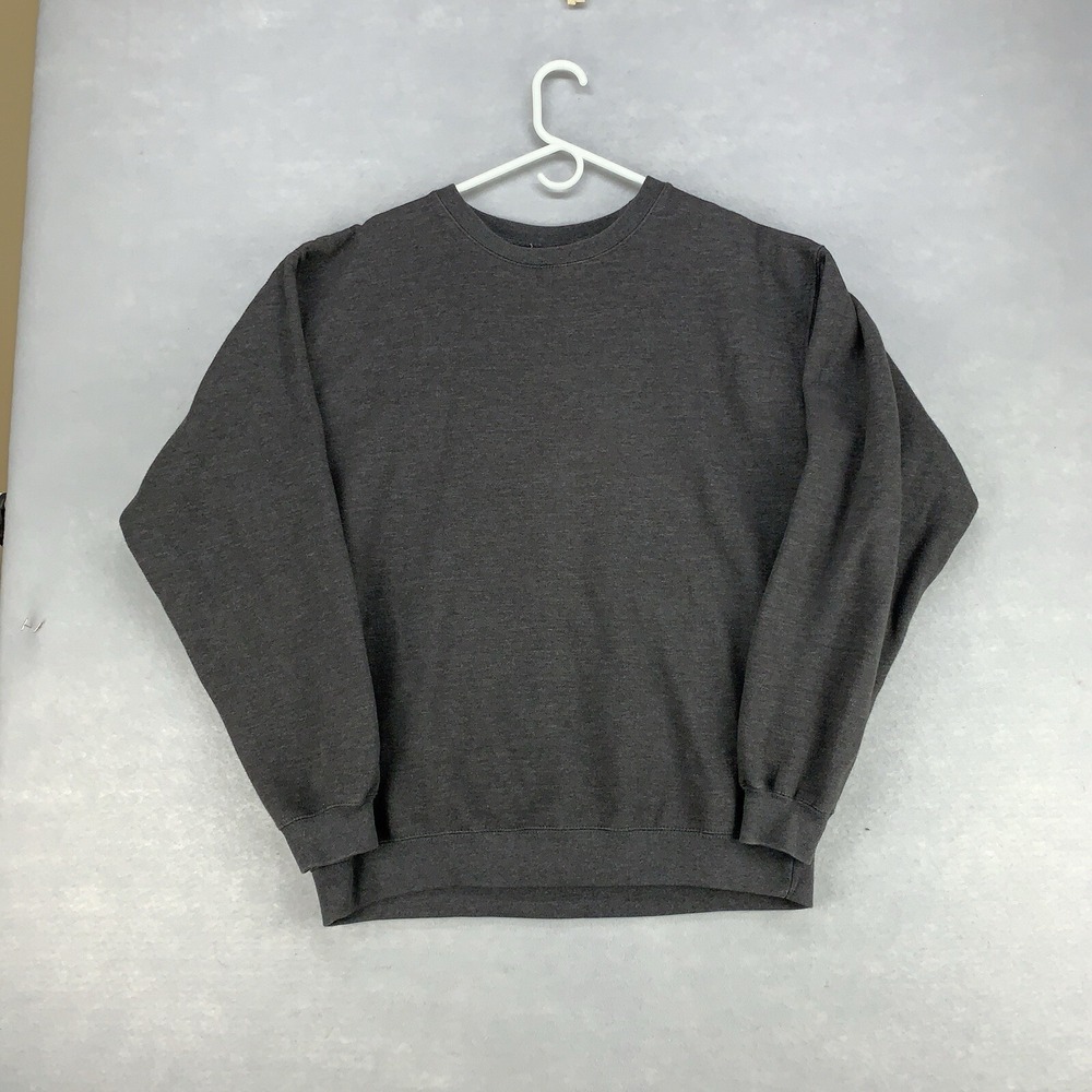 Delta Fleece Sweatshirt Adult XL Gray Heather Crewneck Long Sleeve Pullover